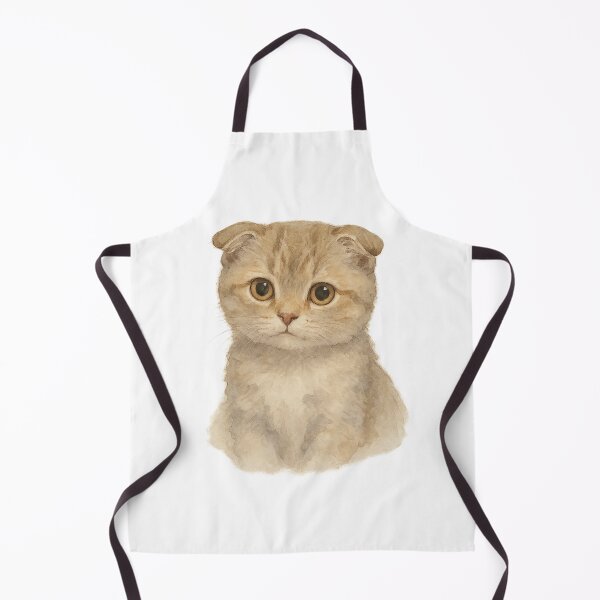 Item preview, A watercolor illustration of a Scottish Fold kitten designed and sold by GentleMuse.