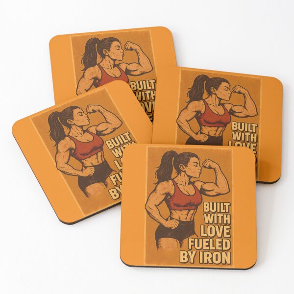 Item preview,  Built with Love, Fueled by Iron – Strong Woman Bodybuilding Poster Design designed and sold by Jason123za.