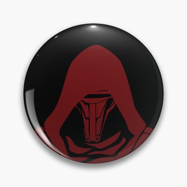 Artikelvorschau, Peekaboo Minimalistische Darth Revan Maske in Rot – KOTOR Star Wars Design entworfen und verkauft von HelveticaHero Designs.