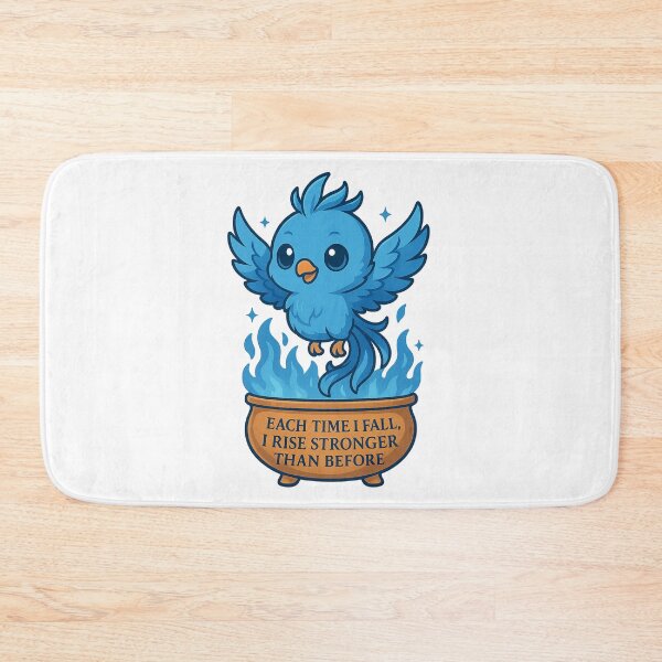 Item preview, Blue Phoenix Rising – Chibi Style Empowerment Art designed and sold by AWB-Apo11o.