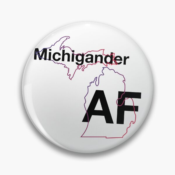 Item preview, Michigander AF | Minimalist Michigan State Outline designed and sold by HelveticaHero Designs.