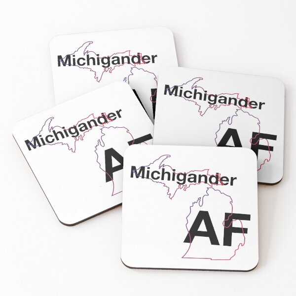 Item preview, Michigander AF | Minimalist Michigan State Outline designed and sold by HelveticaHero Designs.