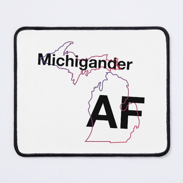 Item preview, Michigander AF | Minimalist Michigan State Outline designed and sold by HelveticaHero Designs.