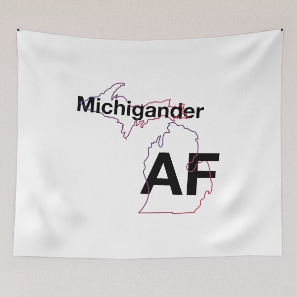 Item preview, Michigander AF | Minimalist Michigan State Outline designed and sold by HelveticaHero Designs.