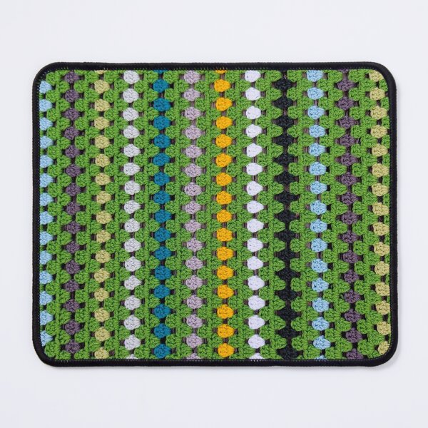 Item preview, Lime Green Crochet Texture – Handcrafted Yarn Granny Stripe Pattern Photo designed and sold by thistledewcraft.