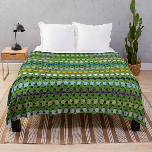 Item preview, Lime Green Crochet Texture – Handcrafted Yarn Granny Stripe Pattern Photo designed and sold by thistledewcraft.