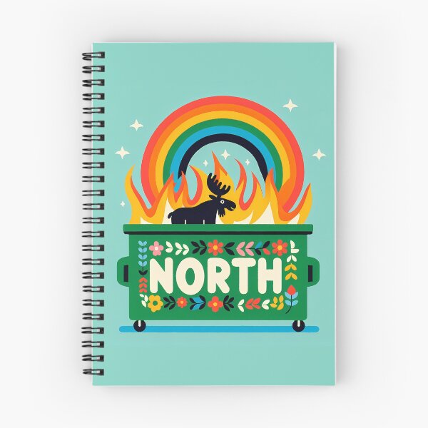 Item preview, Scandinavian Folk Art North Moose Dumpster Fire by heidiannemorris © designed and sold by FOLK ART FUSION.