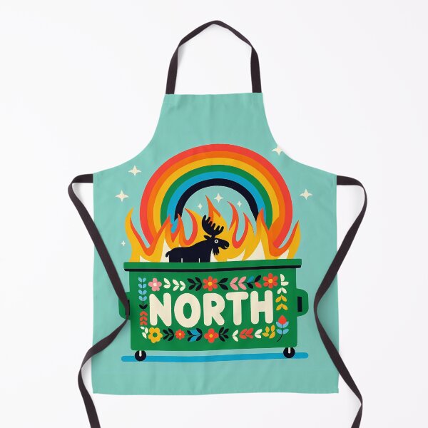 Item preview, Scandinavian Folk Art North Moose Dumpster Fire by heidiannemorris © designed and sold by FOLK ART FUSION by heidiannemorris.