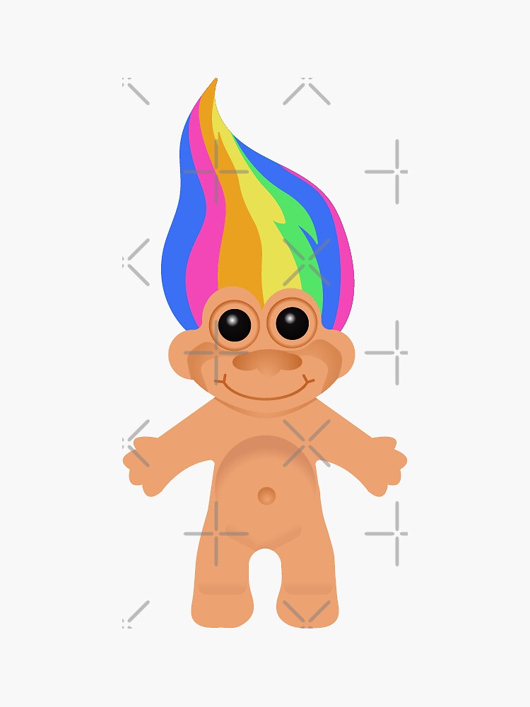 Rainbow Troll Sticker By Mineeyes Redbubble 