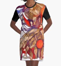 Fish and Ships Graphic T-Shirt Dress