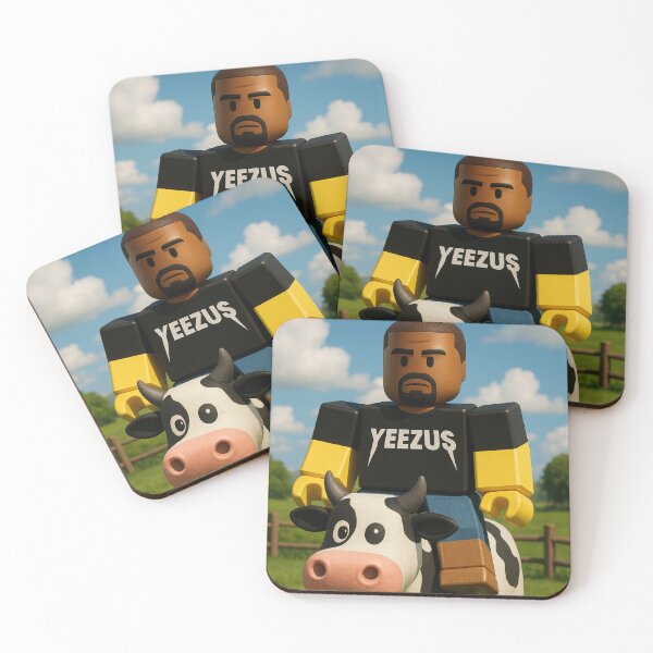 Item preview, Yeezus de Roblox montando una vaca designed and sold by ac3iongDcreator.