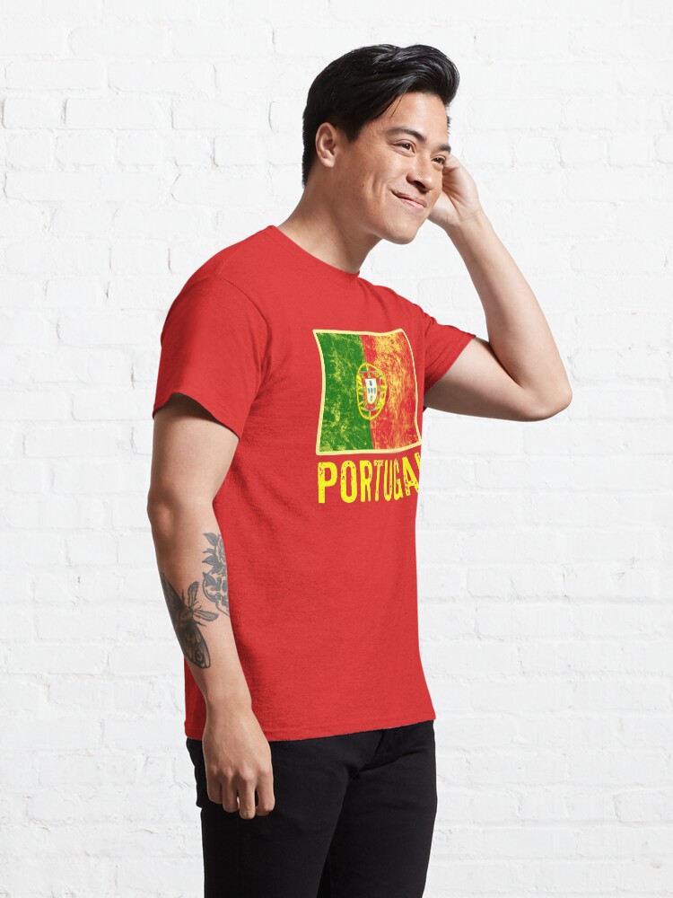 Alternate view of Portugal Flag Love Portuguese Pride Patriot Vintage Distressed Flag Design Classic T-Shirt