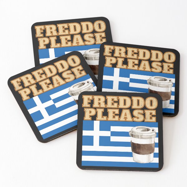 Item preview, Freddo Coffee Greek Flag - Iced Espresso Delight designed and sold by Olive&Om.