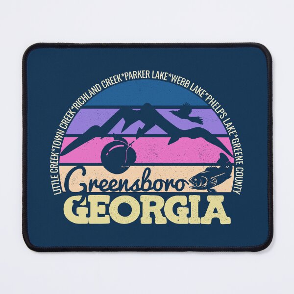 Item preview, Greensboro Georgia Sunset Retro Vintage Local Pride Logo designed and sold by CRHPOD20.