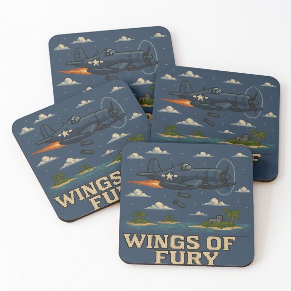 Artikelvorschau, Wings of Fury Retro Pixel Art Kampfflugzeug-Design entworfen und verkauft von StornoRetro.