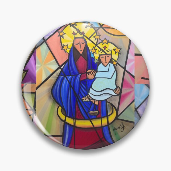 Item preview, La virgen y el niño. designed and sold by Karen G. Contemporary Artist.