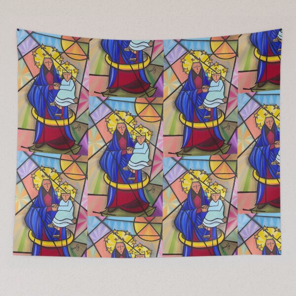 Item preview, La virgen y el niño. designed and sold by Karen G. Contemporary Artist.