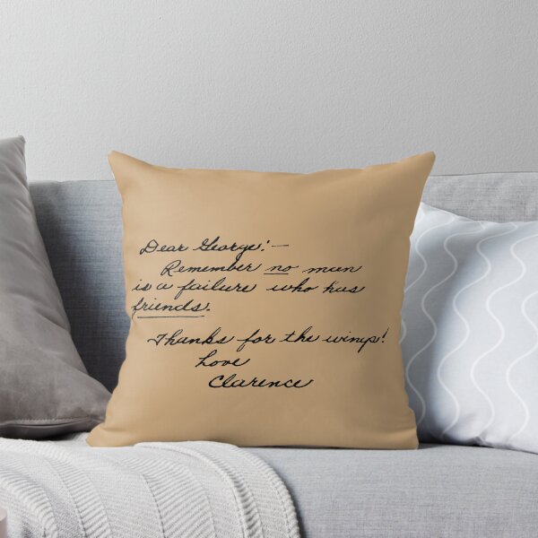 Item preview, It's A Wonderful Life Movie Quote about Friends designed and sold by junepillows.