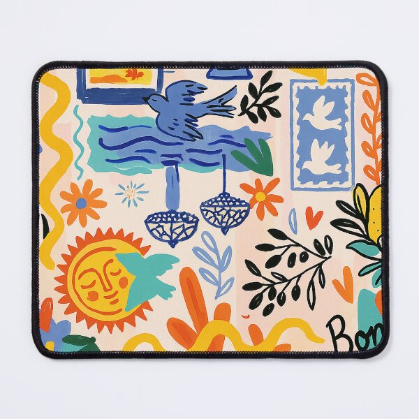 Item preview, Mediterranean Bon Voyage Art – Playful Travel-Inspired Collage Print designed and sold by weirdfishes123.
