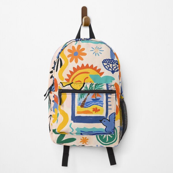 Item preview, Mediterranean Bon Voyage Art – Playful Travel-Inspired Collage Print designed and sold by weirdfishes123.
