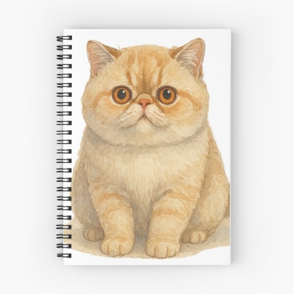 Item preview, A watercolor illustration of an Exotic Shorthair cat designed and sold by GentleMuse.