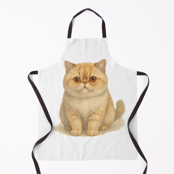 Item preview, A watercolor illustration of an Exotic Shorthair cat designed and sold by GentleMuse.