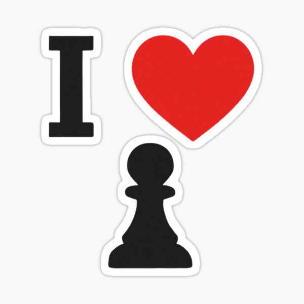 Aperçu de l'œuvre Échecs | J'aime les pions créée et vendue par V & I.