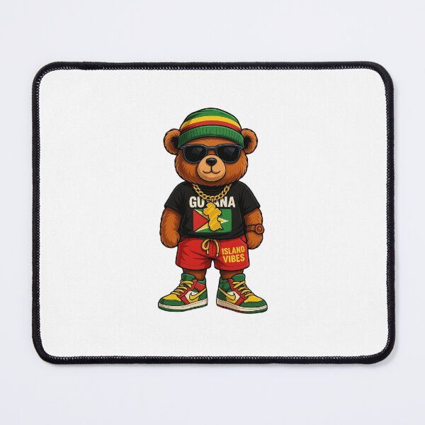 Item preview, Guyanese Swag Bear – Hip-Hop Teddy with Guyana Flag Style & Island Vibes designed and sold by PixHub .