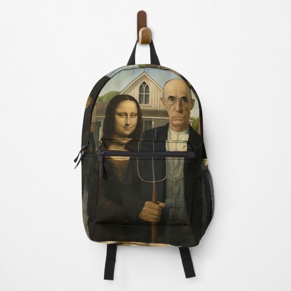 Item preview, Midwest Mona Lisa – American Gothic Reimagined. Grant Wood designed and sold by Shoot-The-Moon.