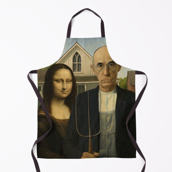 Item preview, Midwest Mona Lisa – American Gothic Reimagined. Grant Wood designed and sold by Shoot-The-Moon.