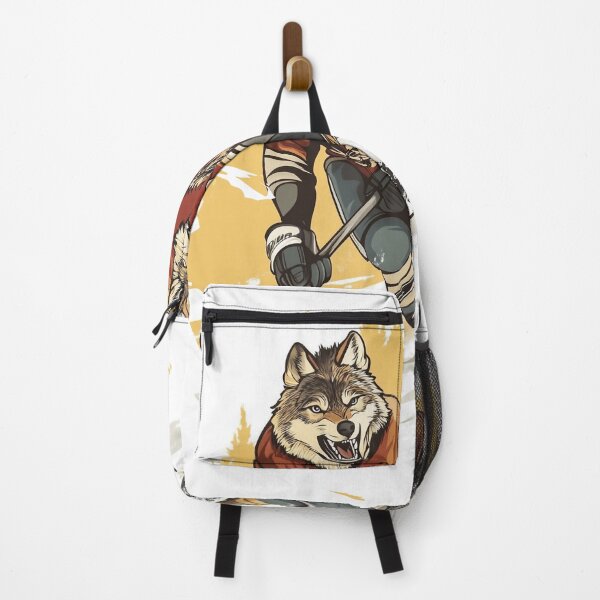Item preview, two wolves playing hockey designed and sold by javierparra.