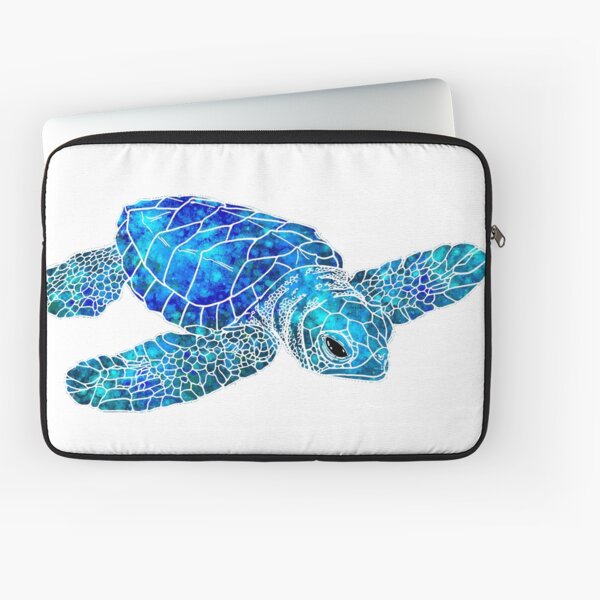 Sea Turtle Watercolor Art Laptop Sleeve