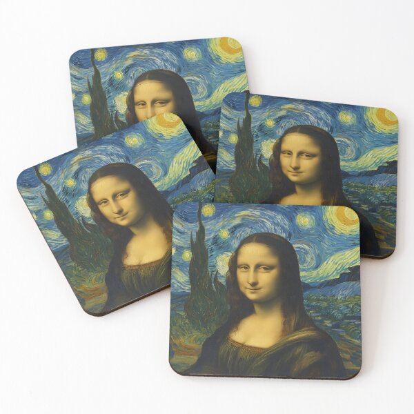 Item preview, Mona Lisa Starry Night – Da Vinci Meets Van Gogh designed and sold by Shoot-The-Moon.