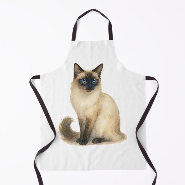 Item preview, A watercolor illustration of a Balinese cat designed and sold by GentleMuse.