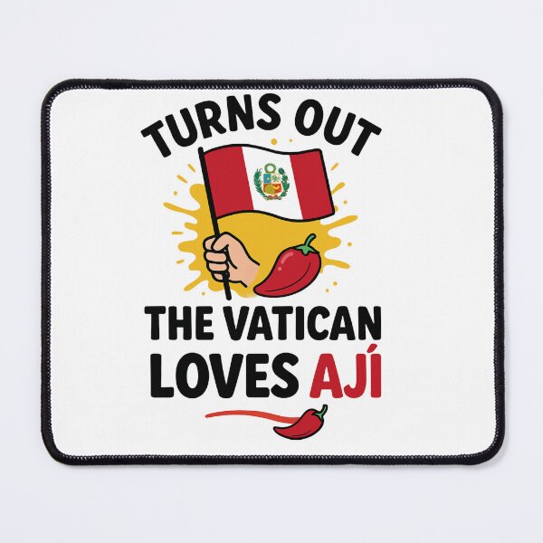 Item preview, Turns Out the Vatican Loves Ají Funny Peruvian Chili Pepper T-Shirt – Playful Spicy Food Graphic Tee designed and sold by ThirdShelfStudio.