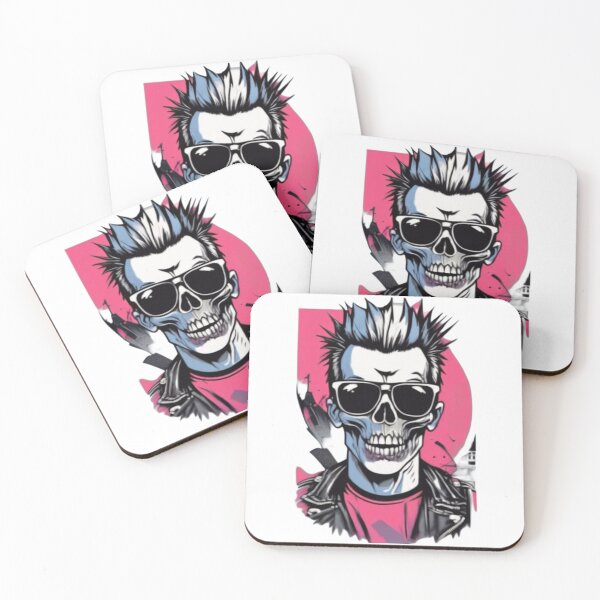 Item preview, Punk rock skull dude  designed and sold by RadManDesigns.
