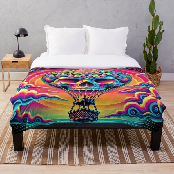 Item preview, Skull Hot Air Balloon | Trippy Floating Headspace Art designed and sold by buzzprints1234.