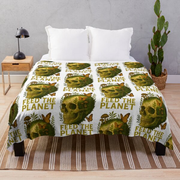 Item preview, Feed The Planet –Skull. Text Version. designed and sold by Shoot-The-Moon.