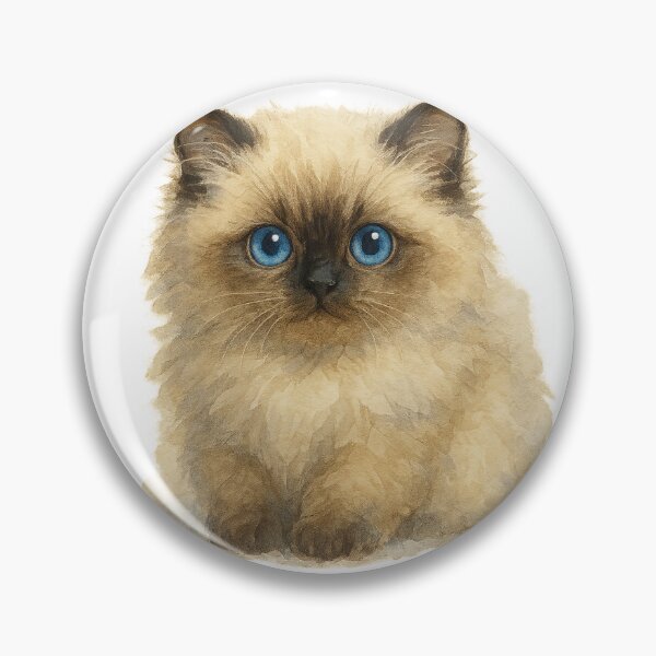 Item preview, A watercolor illustration of a Himalayan kitten designed and sold by GentleMuse.