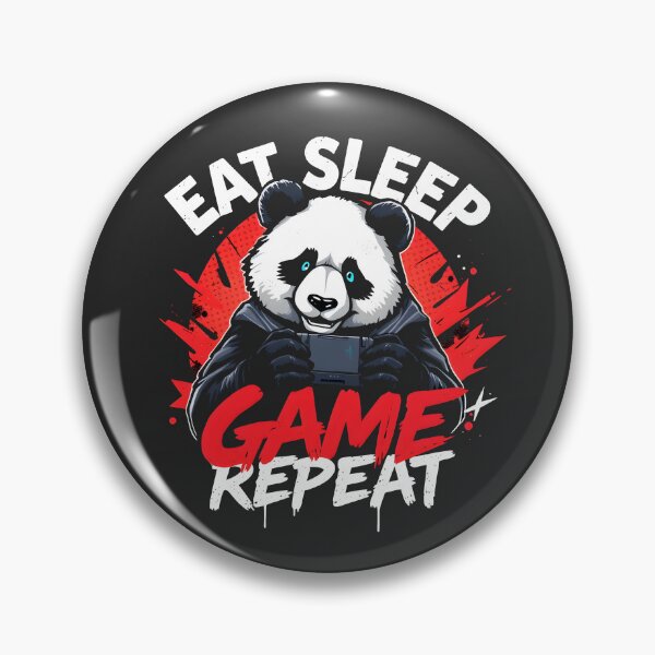 Item preview, Eat Sleep Game Repeat Panda Design designed and sold by FoxyJags.