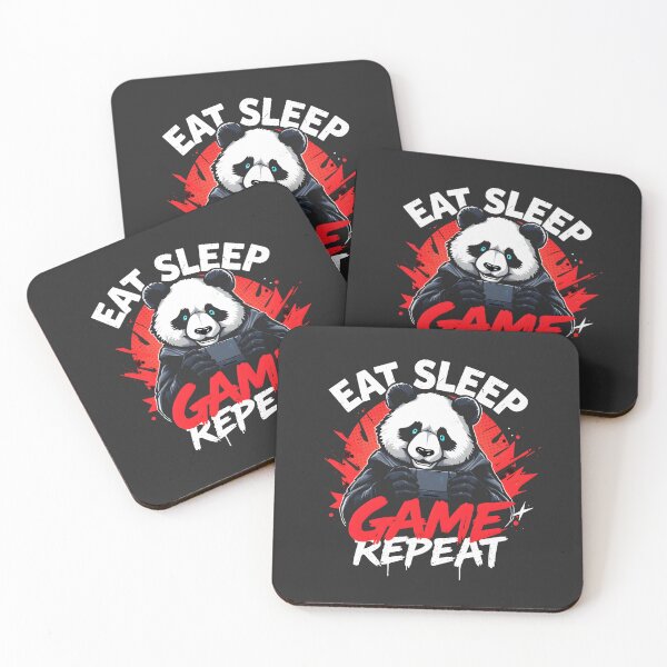 Item preview, Eat Sleep Game Repeat Panda Design designed and sold by FoxyJags.