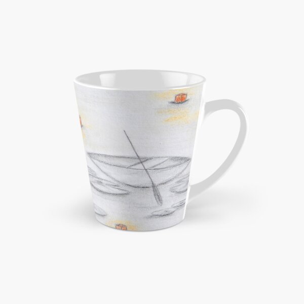 Item preview, Mouse Walking on Lily Pads to Boat | Floating Lanterns on Water | Pencil Drawing designed and sold by AngelaMarieArt.