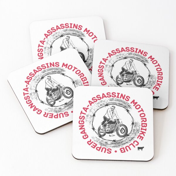 Item preview, Super Gangsta-Assassins Motorbike Club – Funny Biker Gang Parody designed and sold by UNK-Fatigues.