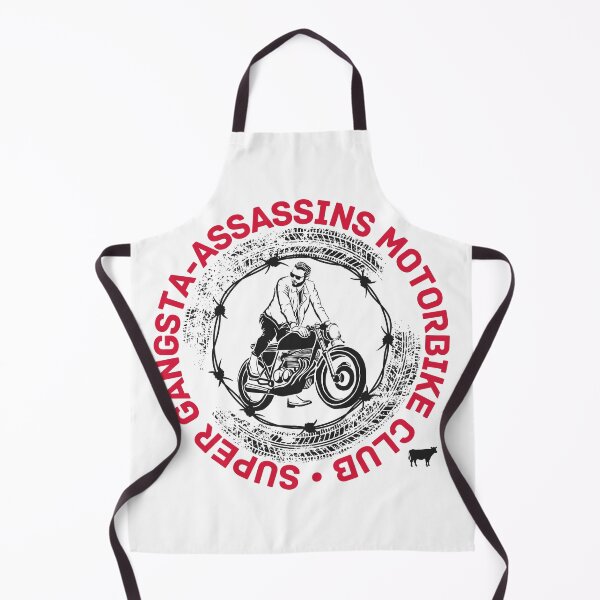 Item preview, Super Gangsta-Assassins Motorbike Club – Funny Biker Gang Parody designed and sold by UNK-Fatigues.