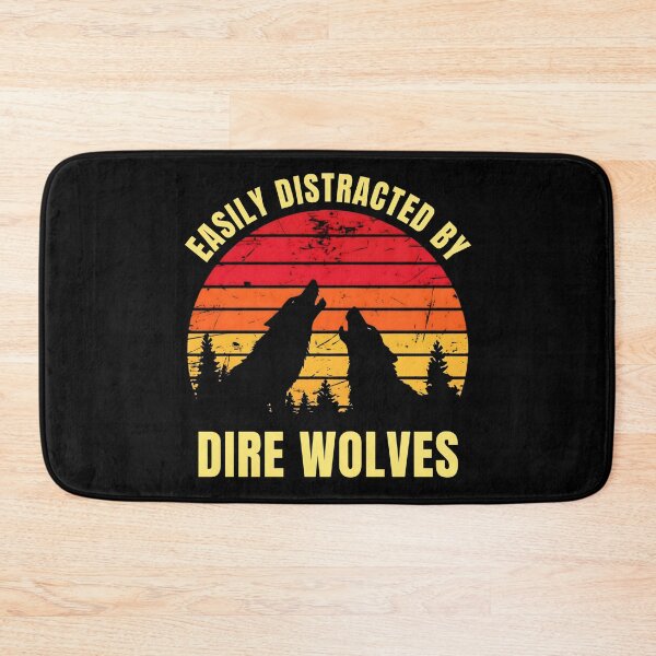 Item preview, Easily Distracted By Dire Wolves Retro Sunset designed and sold by Abdu  Innovations.