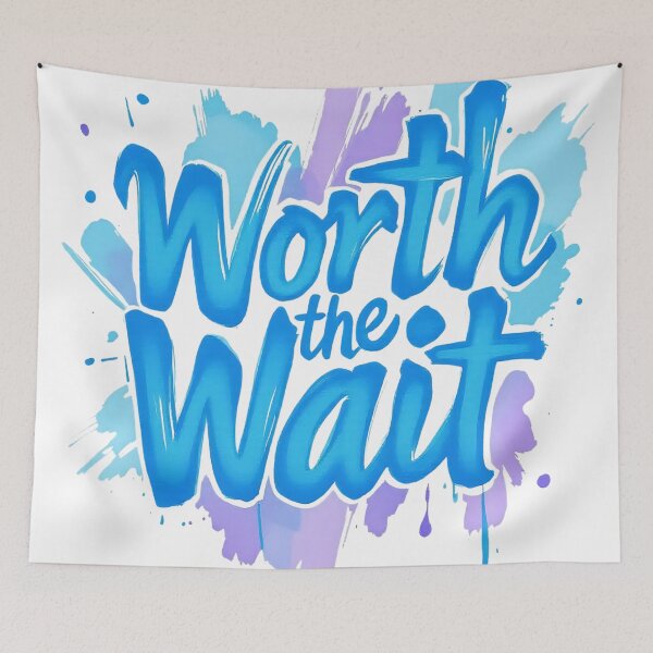 Item preview, "Worth the Wait" Blue Message / IVF Gift designed and sold by roxysnextgenart.