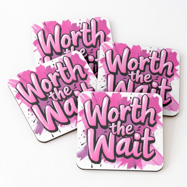 Item preview, "Worth the Wait" Pink Message / IVF Gift designed and sold by roxysnextgenart.