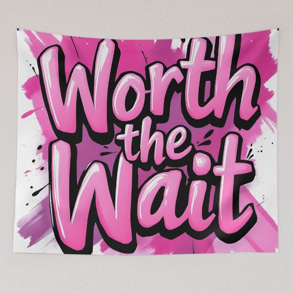 Item preview, "Worth the Wait" Pink Message / IVF Gift designed and sold by roxysnextgenart.