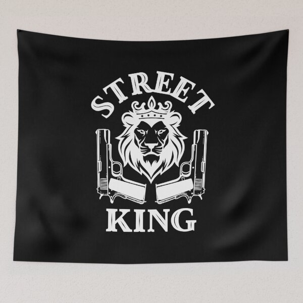 Item preview, Street King Lion – Crown & Pistols designed and sold by UNK-Fatigues.