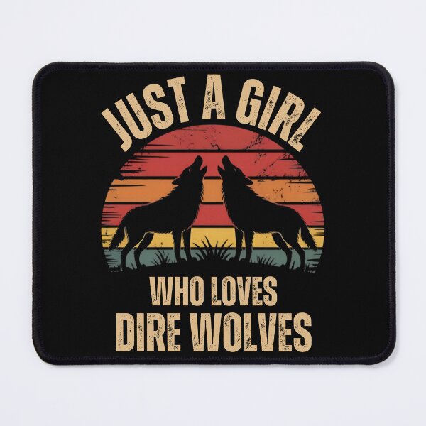 Item preview, Just A Girl Who Loves Dire Wolves Retro Sunset designed and sold by Abdu Innovations.
